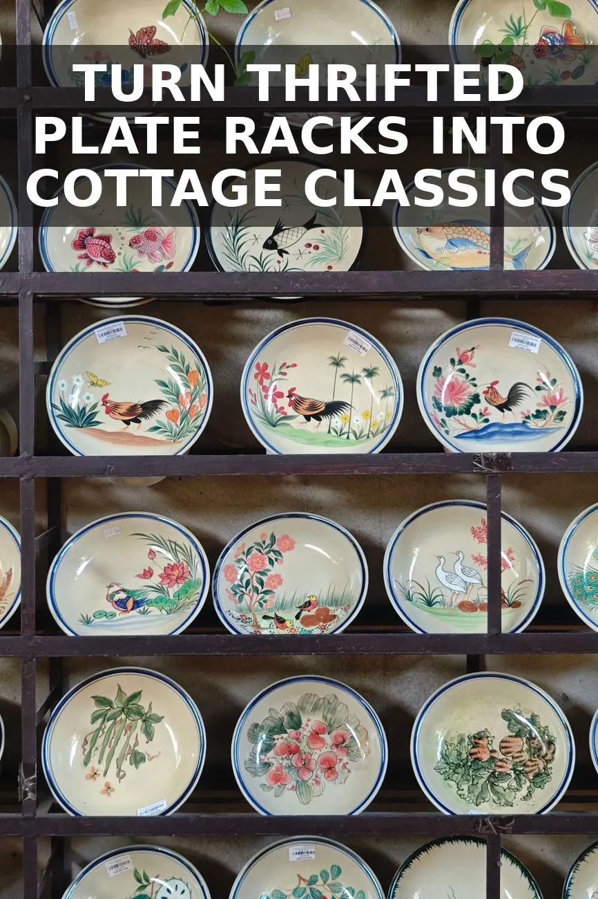How to Turn a $10 Thrifted Plate Rack into a $420 English Cottage Wall Rack for $26
