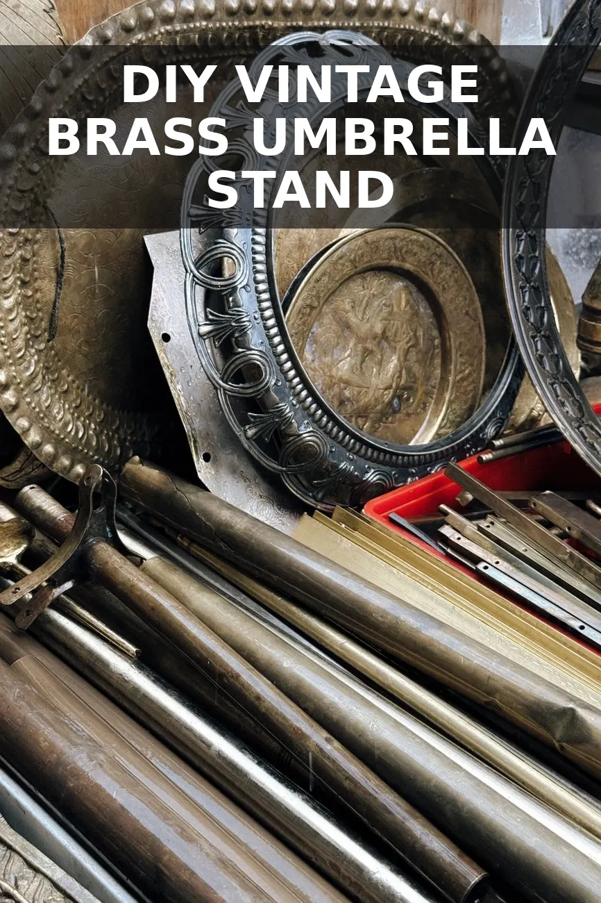 How to Turn a $12 Thrifted Umbrella Stand into a $450 Vintage Brass Entryway Cylinder for $26
