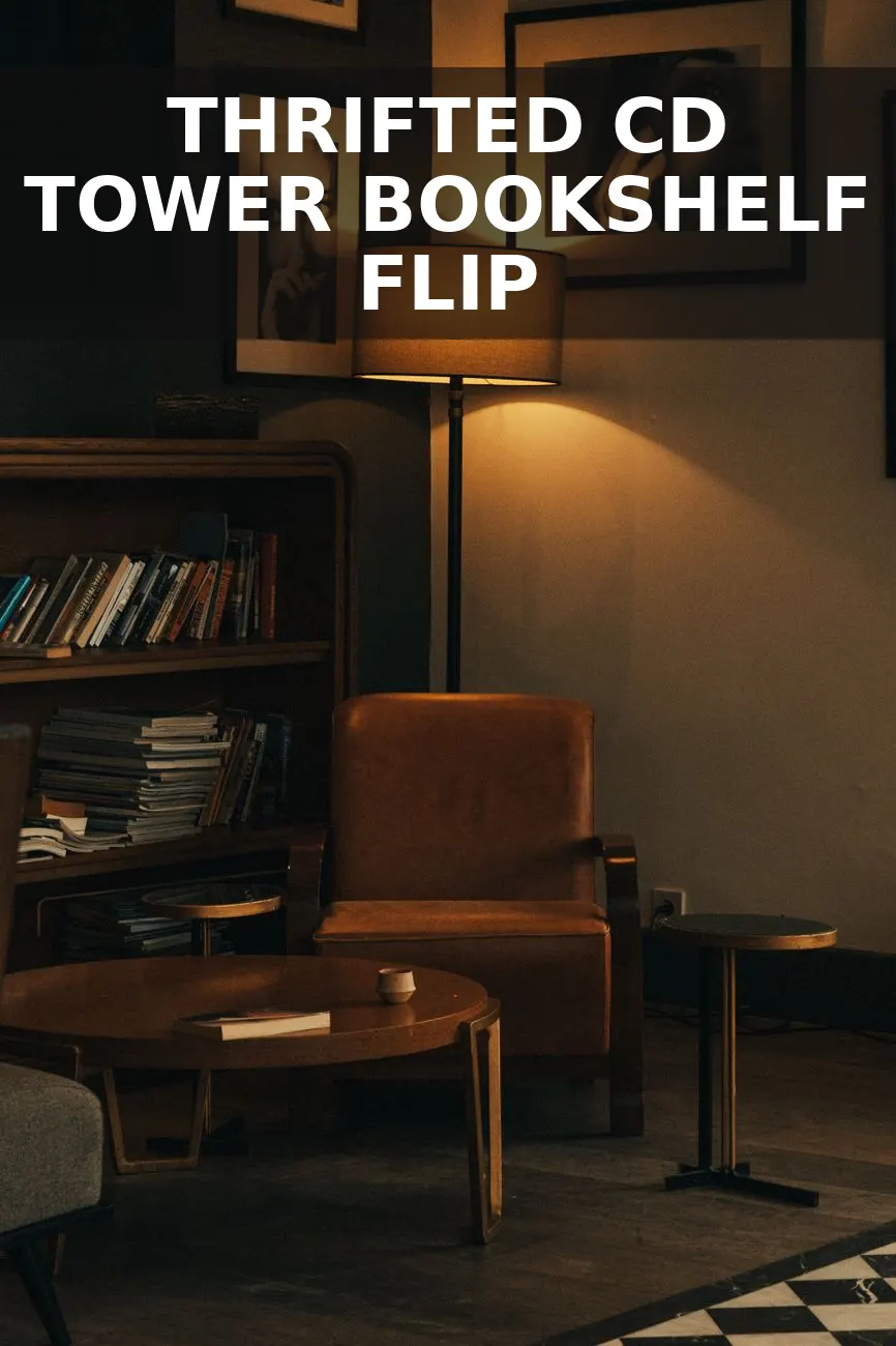 How to Turn an $11 Thrifted CD Tower into a $480 Vintage English Pillar Bookshelf for $27