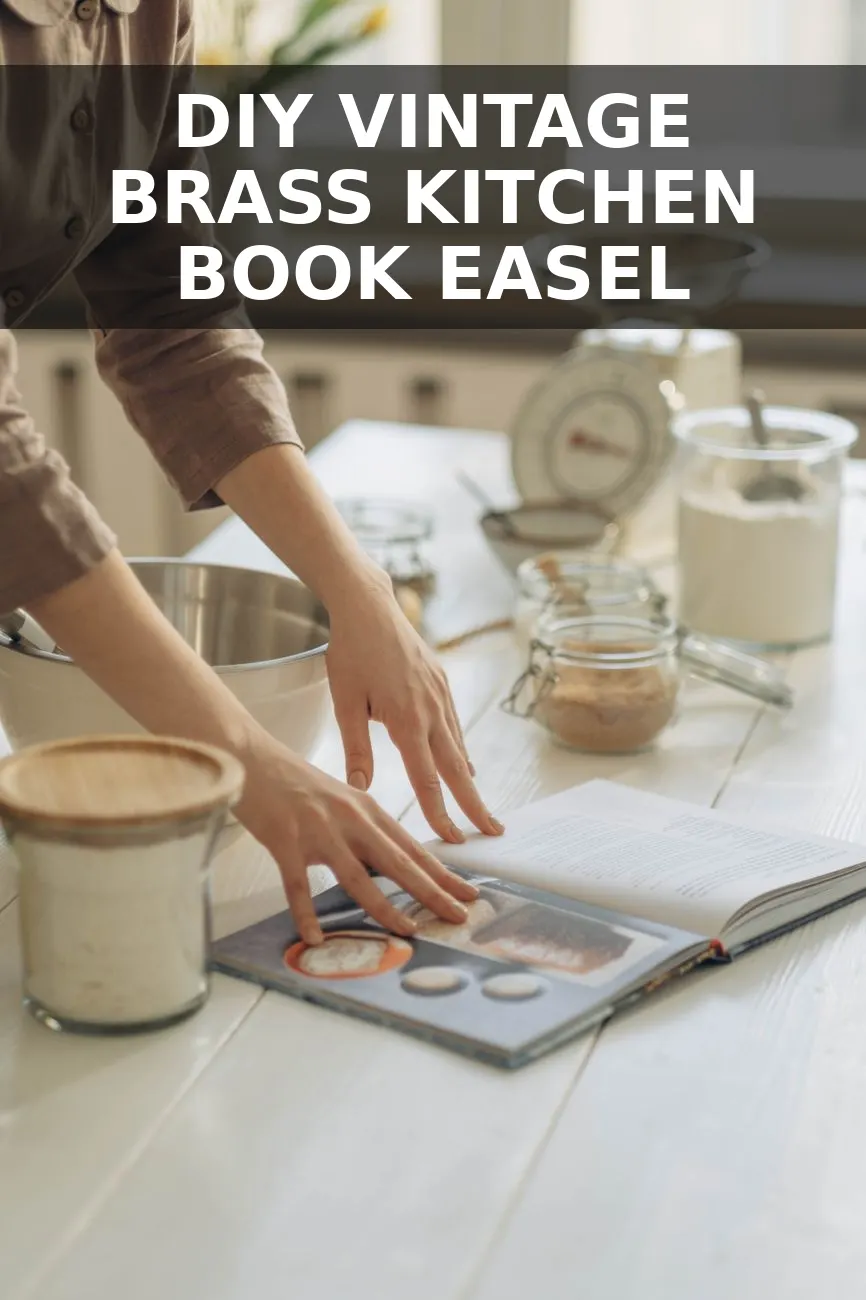 How to Turn a $10 Thrifted Cookbook Stand into a $340 Vintage Brass Book Easel for $22