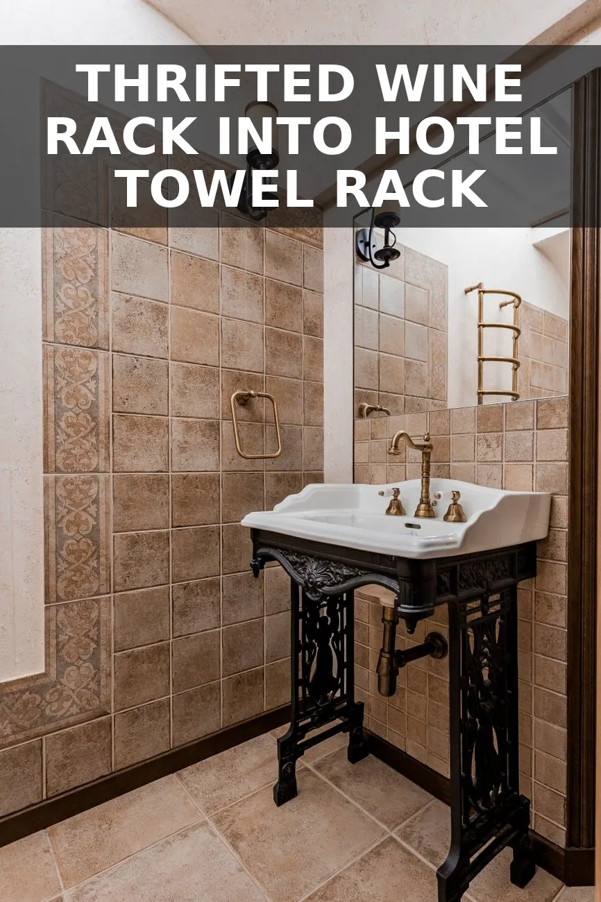 How to Turn an $11 Thrifted Metal Wine Rack into a $380 Vintage Brass Bath Towel Rack for $24