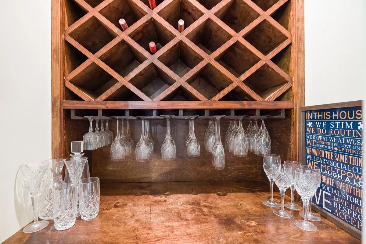 thrifted metal wall wine rack dark iron
