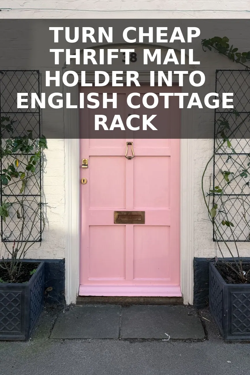 How to Turn an $8 Thrifted Wall Mail Holder into a $360 English Cottage Pocket Rack for $22