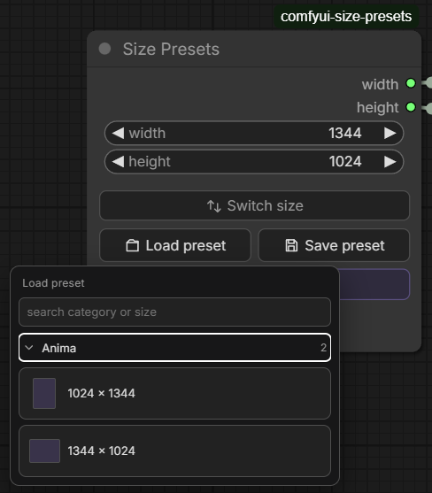 Load preset