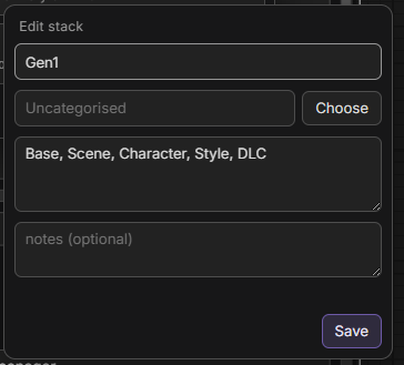 Edit stack slots