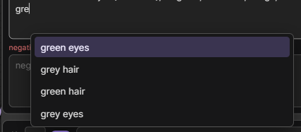 Autocomplete at the caret