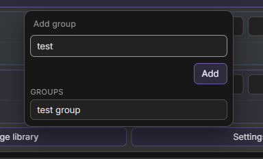 Add group: pick an existing group
