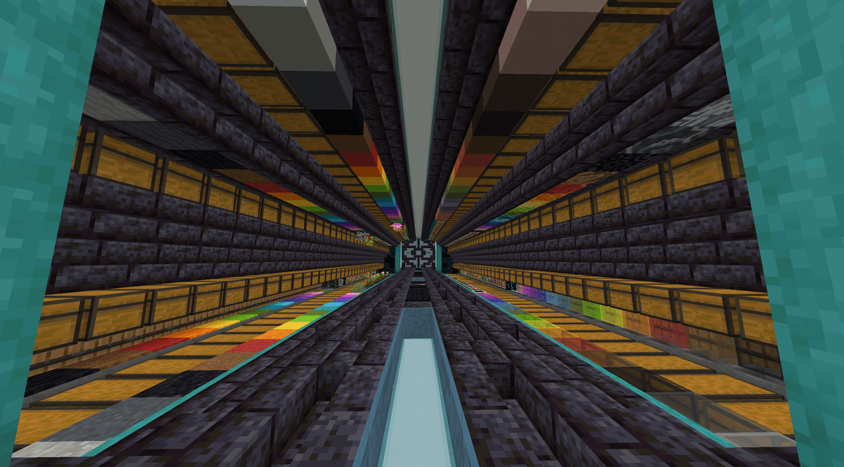One of 2 chest halls-this one has mostly colored items and plants