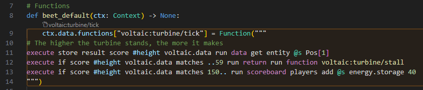 Beet code highlighting