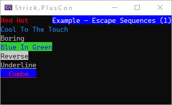Example - Escape Sequences