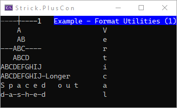 Example - Formatting Utilities 1