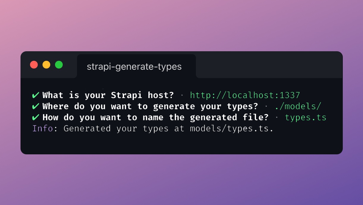 strapi-generate-types