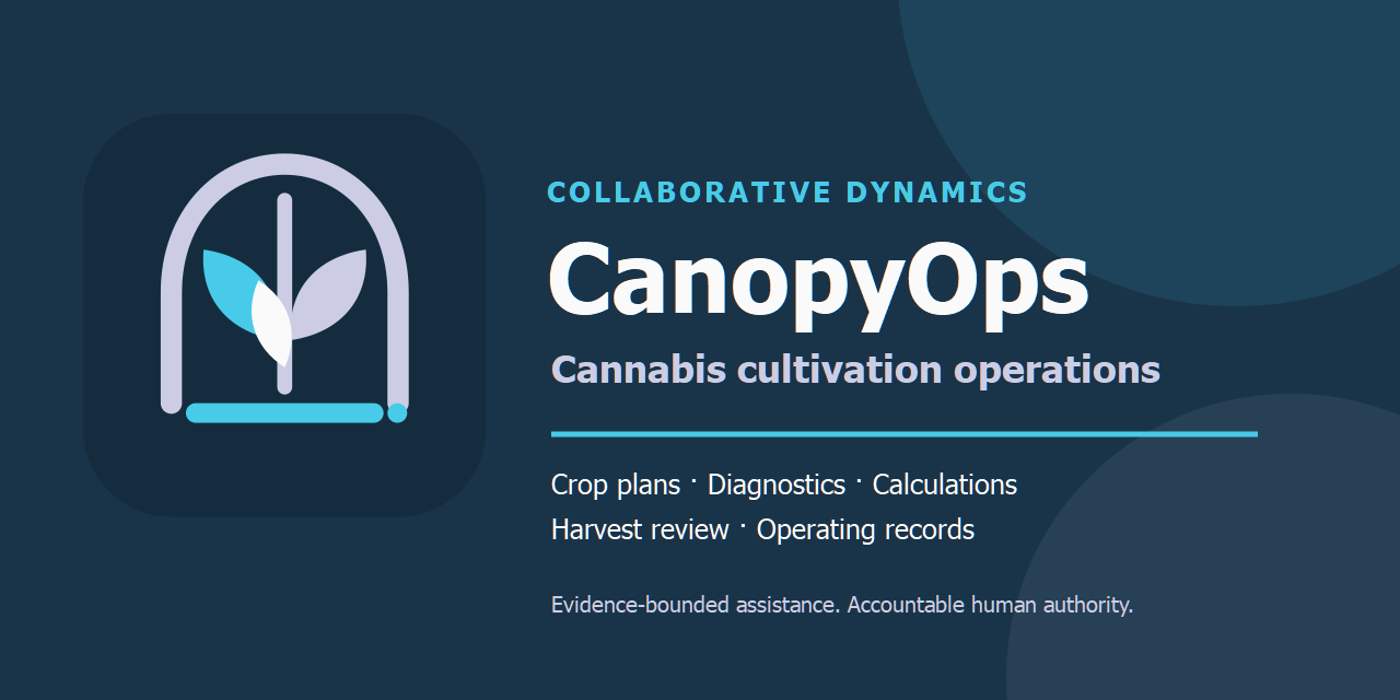 CanopyOps — cannabis cultivation operations
