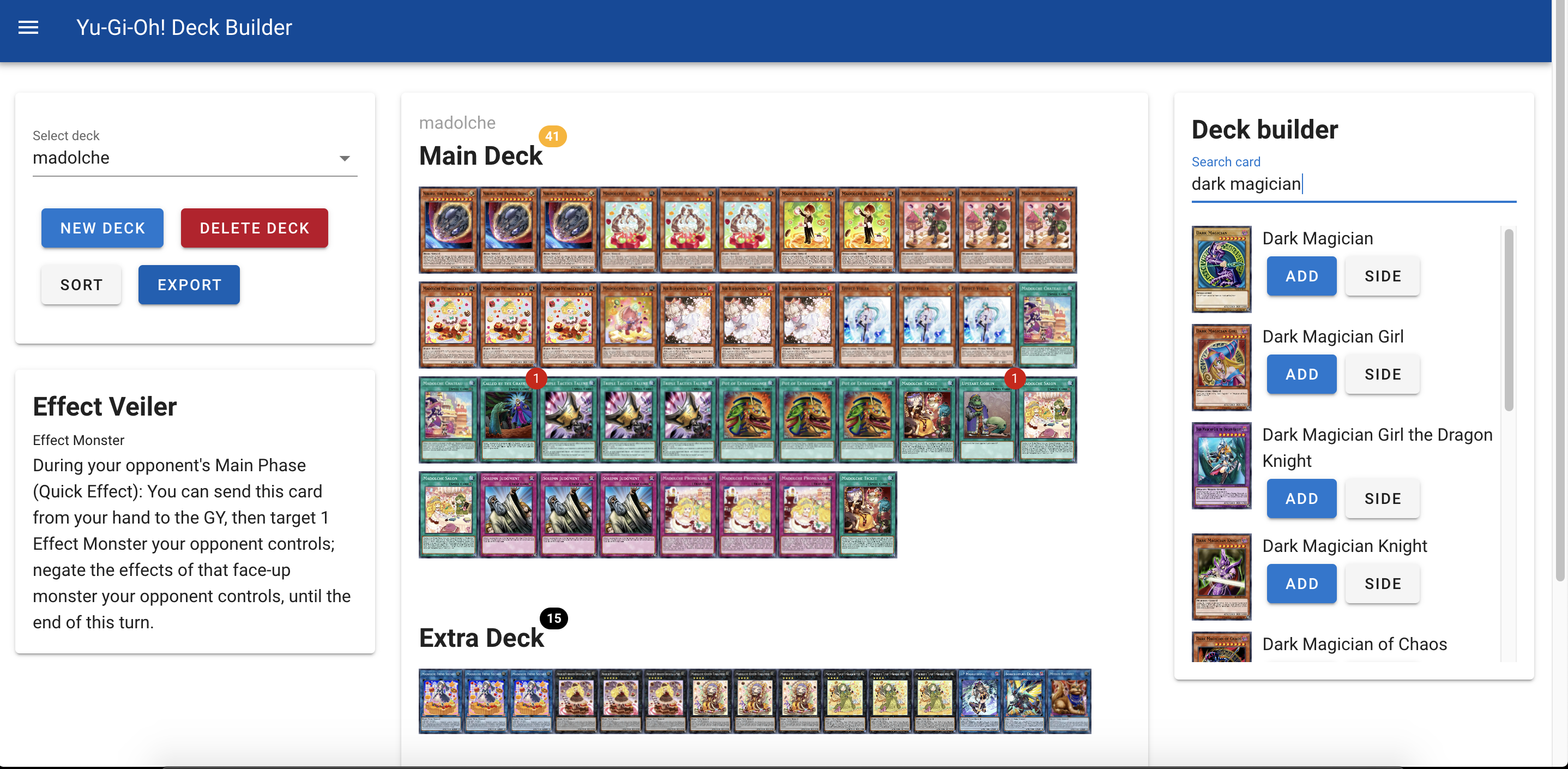 Deck builder demo