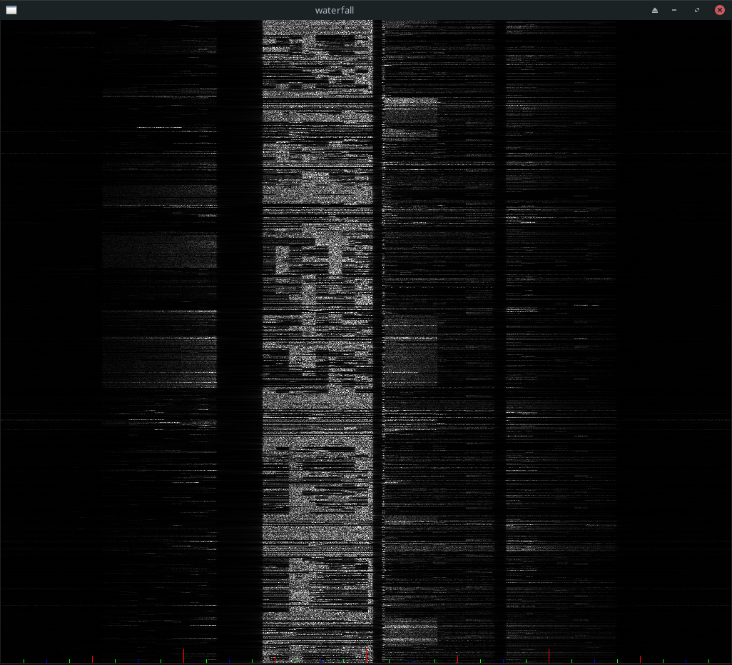 A picture of the LTE bands in the program Mobile data LTE bands around 800MHz