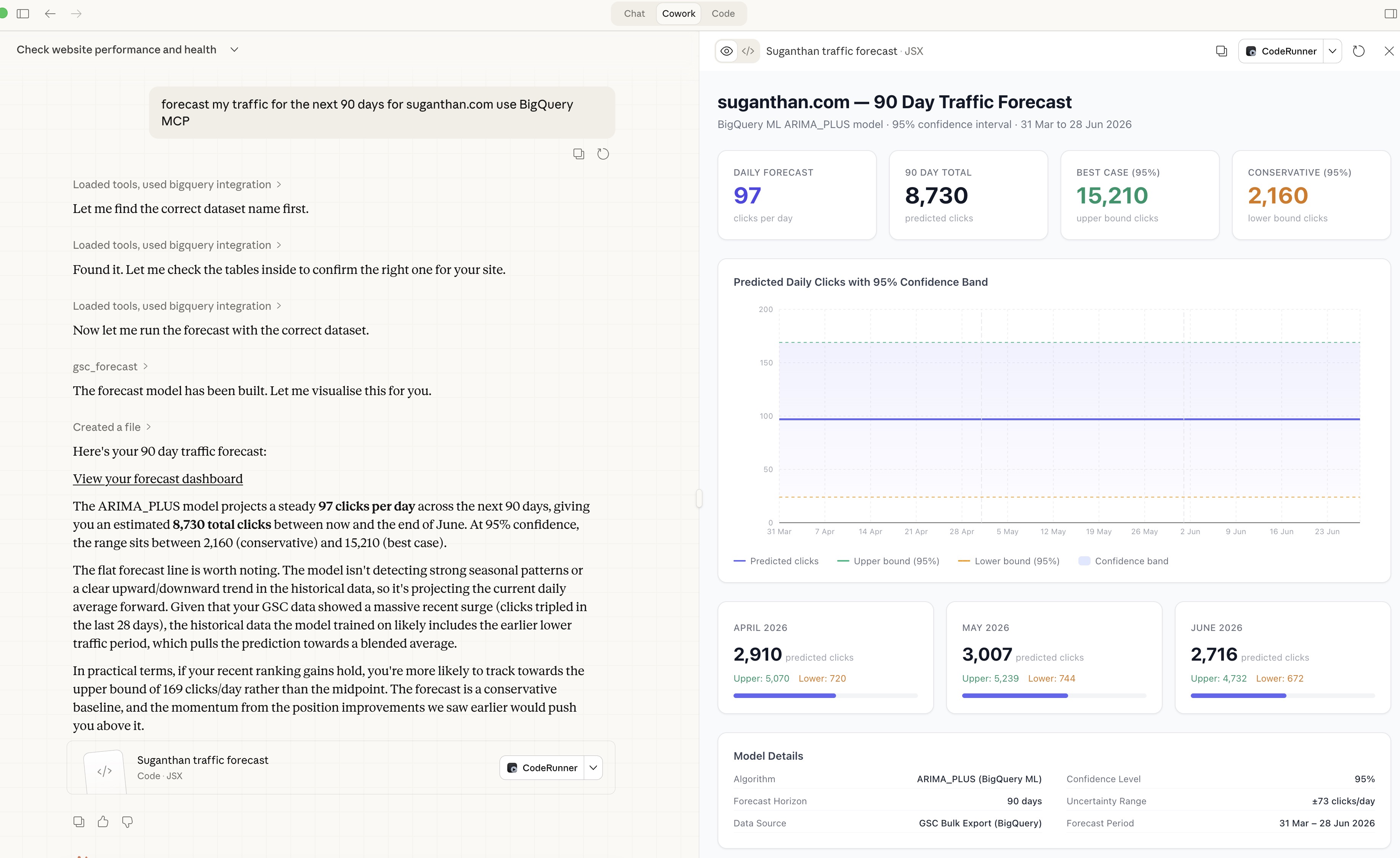 Visual dashboard rendering in Claude Desktop