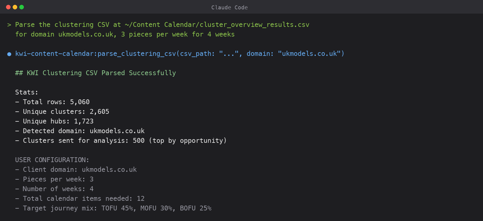 Parse CSV stats output