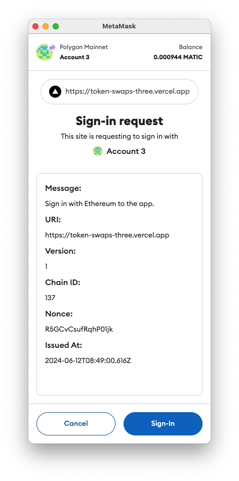 Sign Mssage Wallet