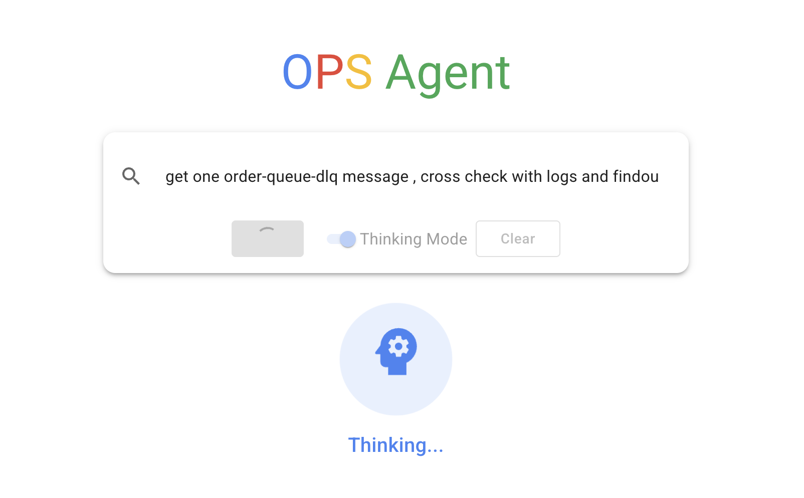 Agent thinking process