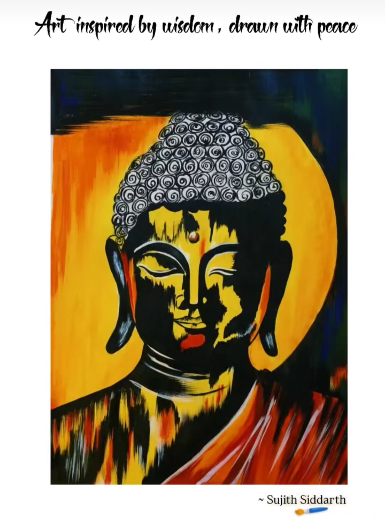 Serenity in Shadows Buddha Painting