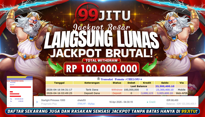 JACKPOT SLOT DI GATES OF OLYMPUS 1000 RP 100.000.000,- DI 99JITU