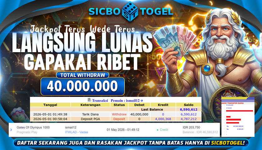 JACKPOT SLOT DI GATE OF OLYMPUS 1000 CAIR RP 40.000.000,-