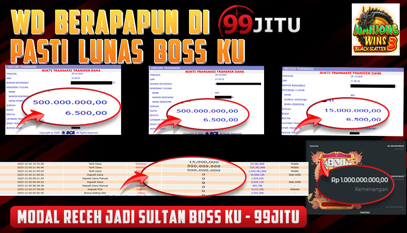 JACKPOT MAHJONG WINS 3 - BLACK SCATTER  RP 1.015.000.000,- DI 99JITU