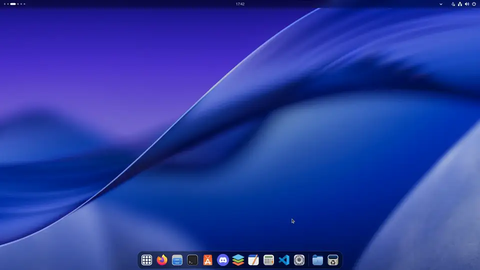 Dark Dock with tooltips, hover animation and settings