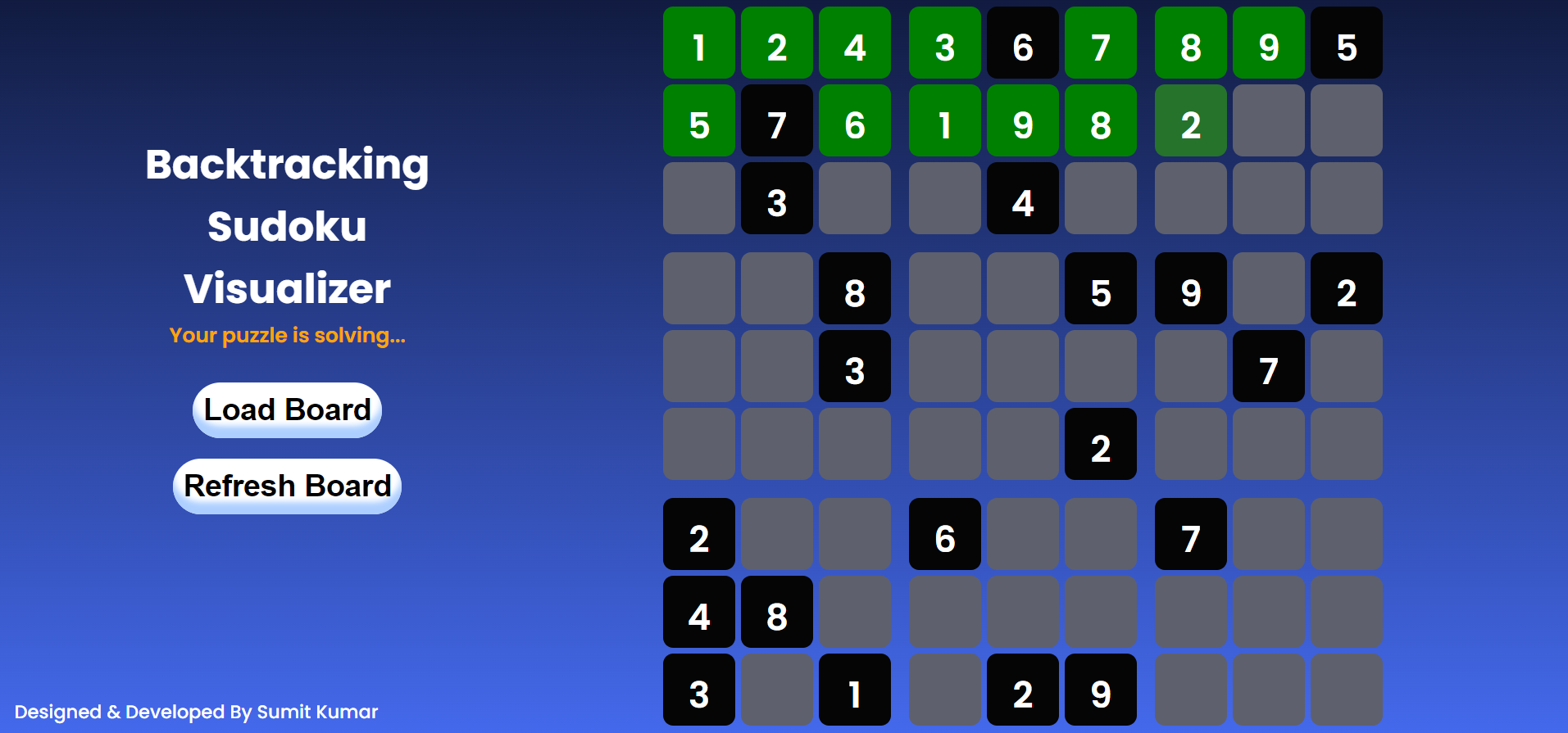 GitHub - SumitKumarCSE/Sudoku-Backtracking-Visualizer: This a sudoku ...