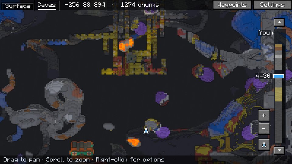 A cave on the map