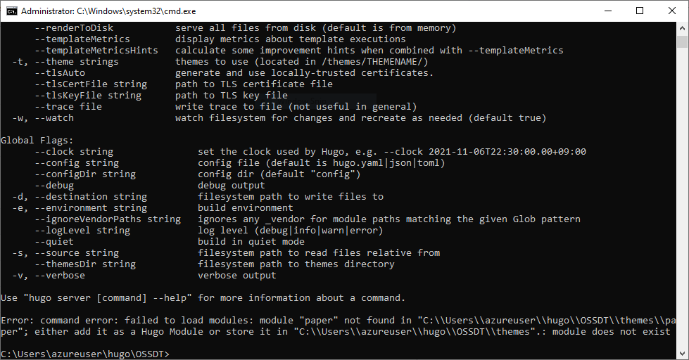 找不到名叫”paper”的主题，因为我直接下载，解压后名为”hugo-paper-main”