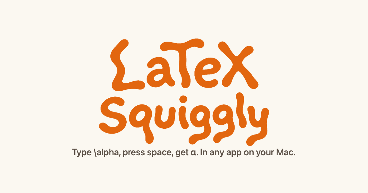 LaTeX Squiggly