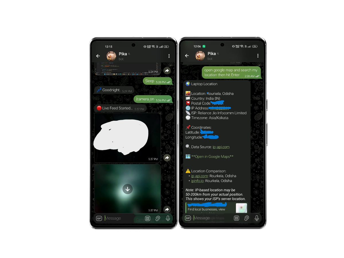 Location & Camera Feed