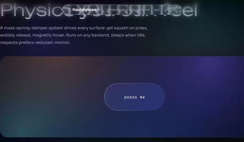 Press squash, wobbly release, magnetic hover