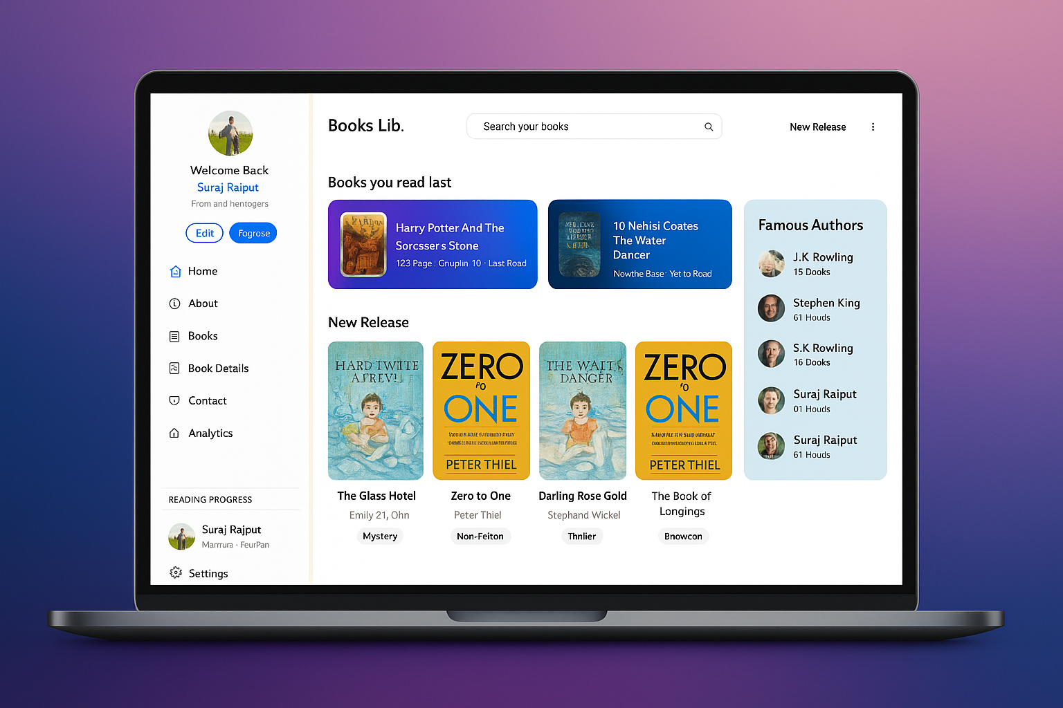 GitHub - Suriya2023/Books_Library_Morden_UI: A Created Modern Books ...
