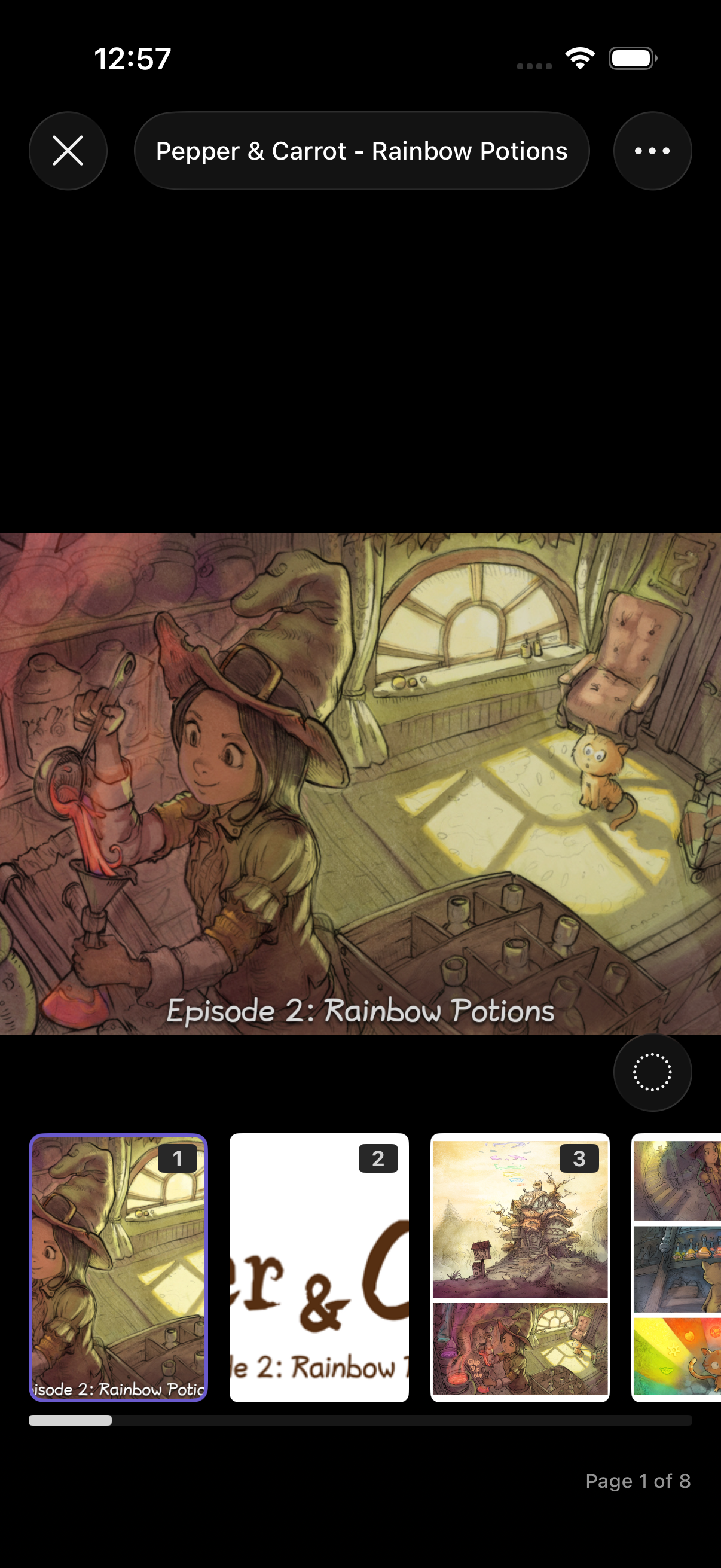 Pepper & Carrot in Suwatte's comic reader on iPhone