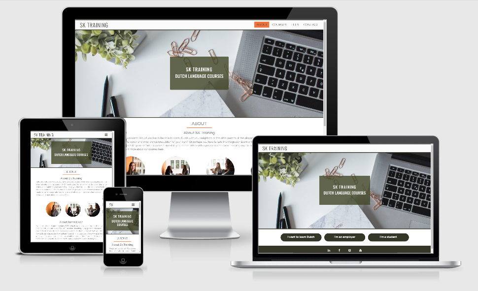 Responsive views of website