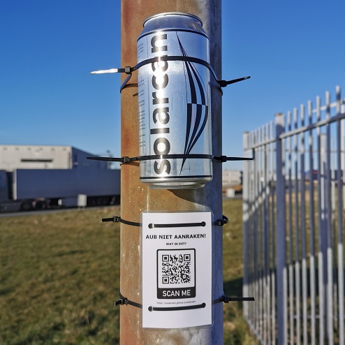Solarcan with QR code