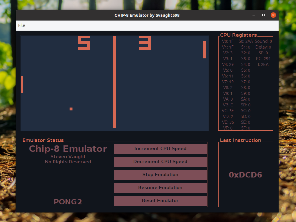 Screenshot of Emulator