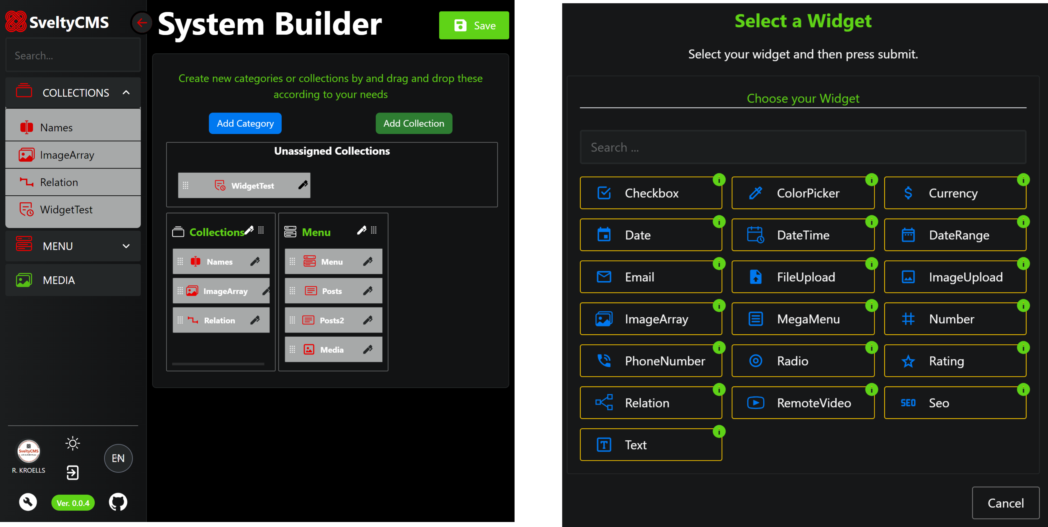 SveltyCMS Builder