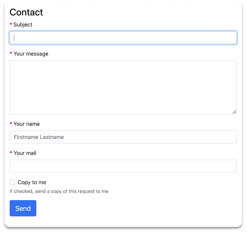 Contact form