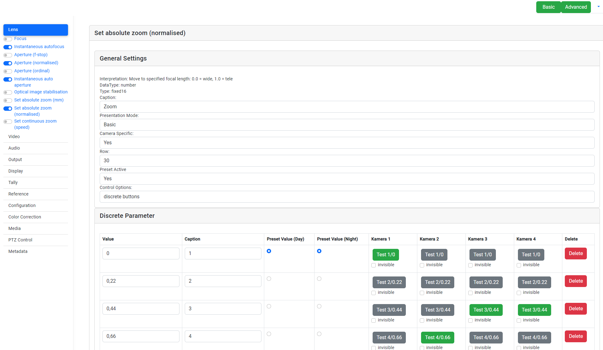 frontend in config mode