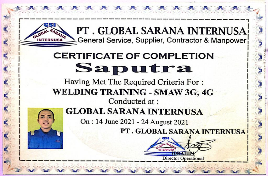SMAW Welder 3G + 4G Plate Certification