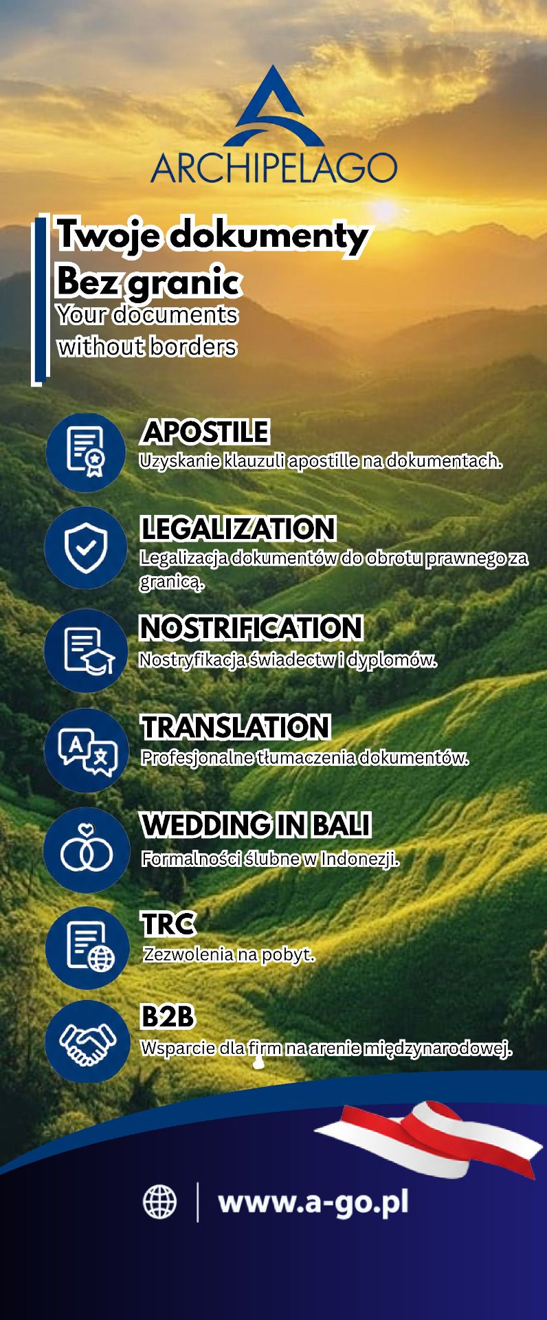 Desain Roll-Up Banner Archipelago (85x205 cm)