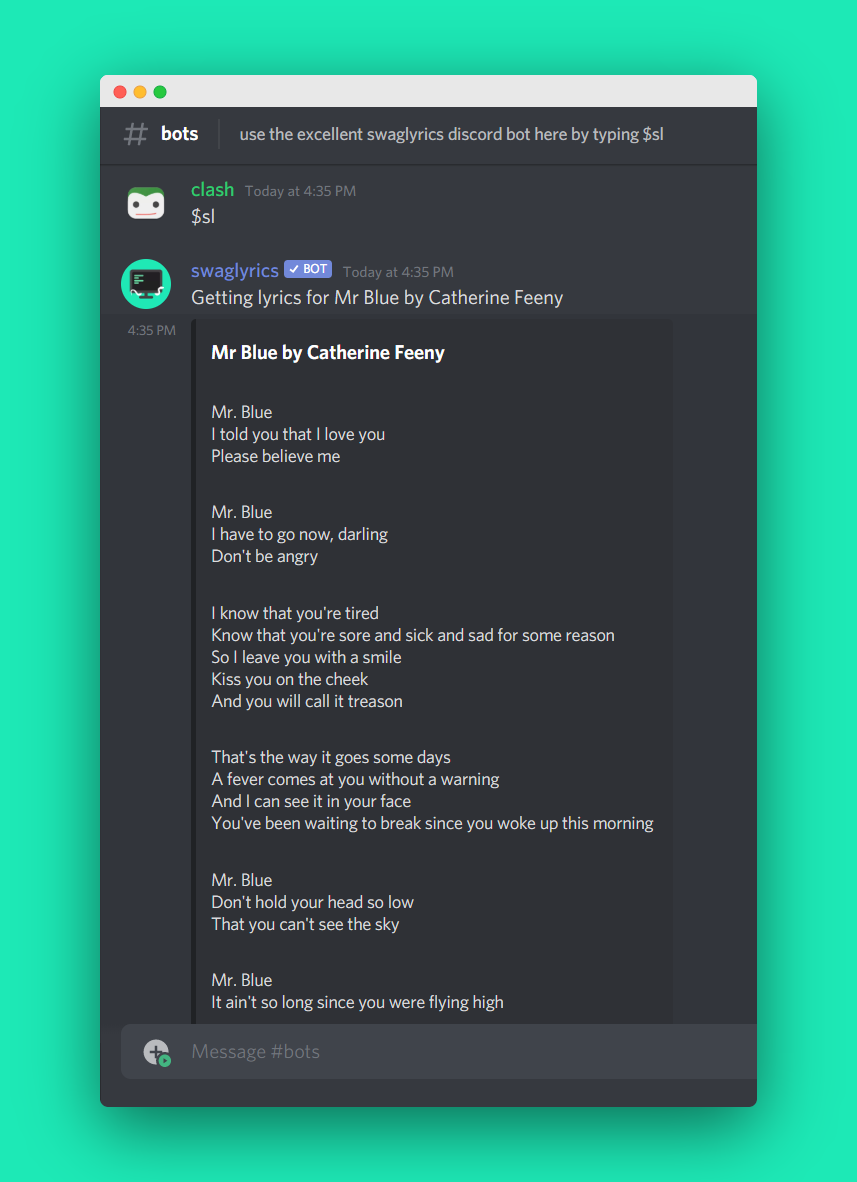 Swaglyrics Discord Bots Top Gg