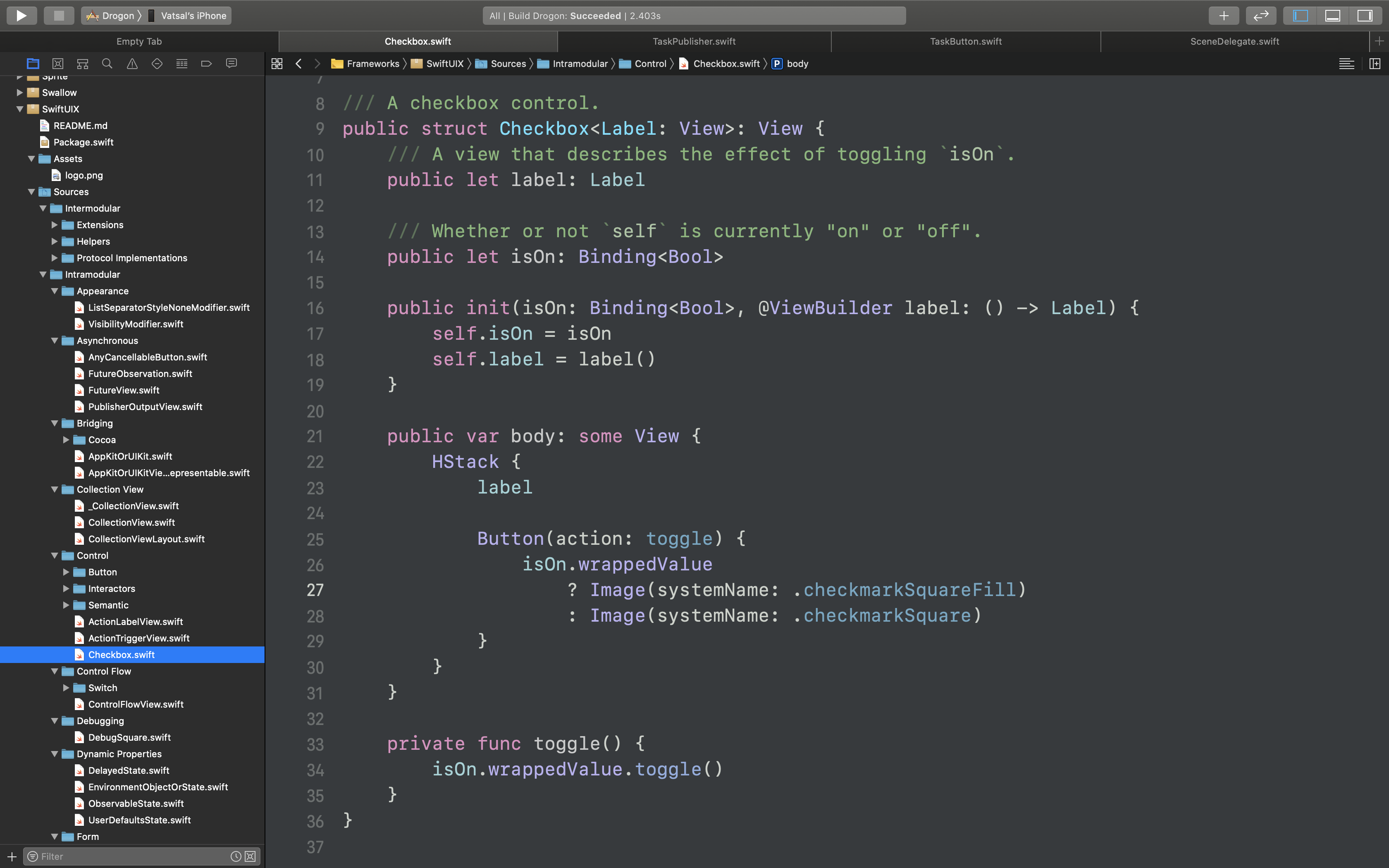 Chalkboard Xcode Theme - Preview