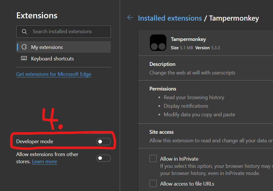 Enable 'Developer Mode'