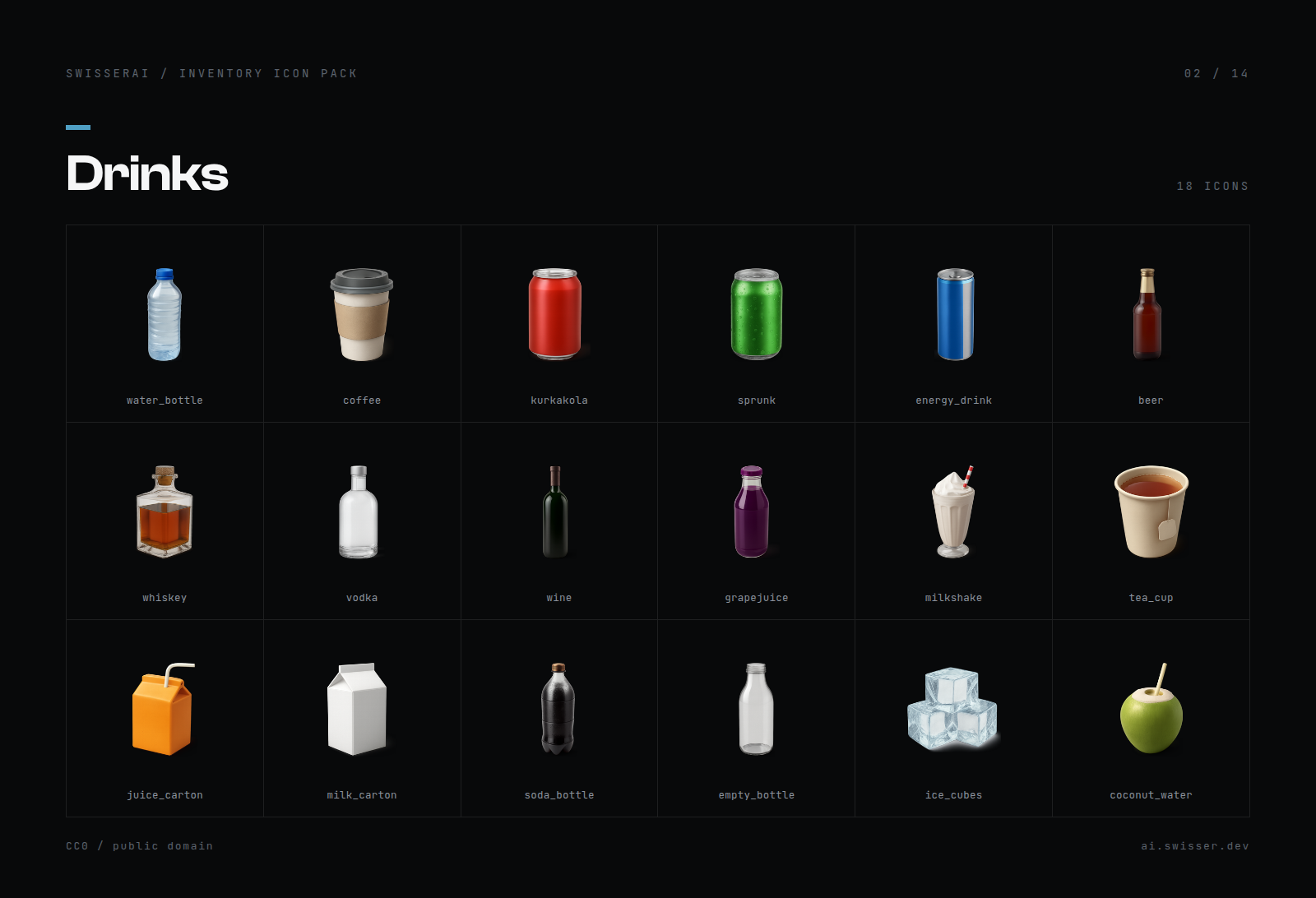 Drink icons
