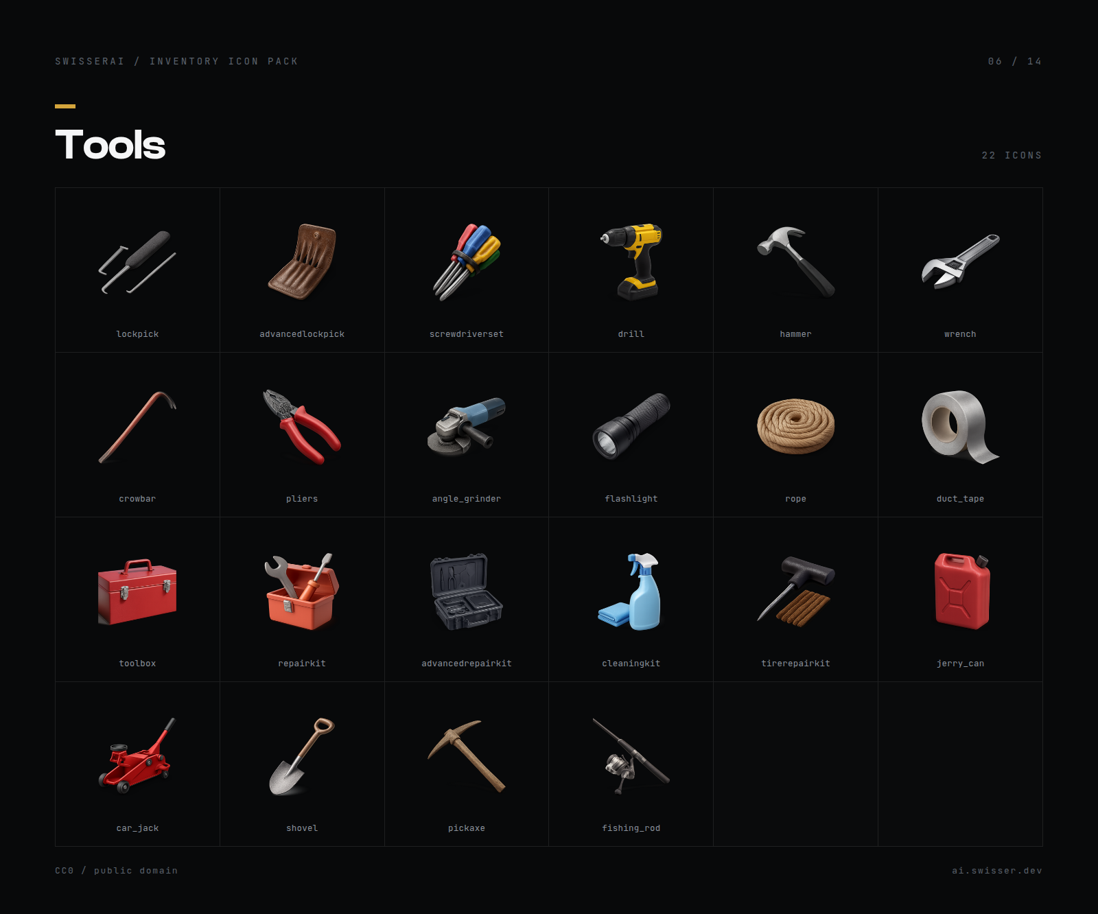 Tool icons