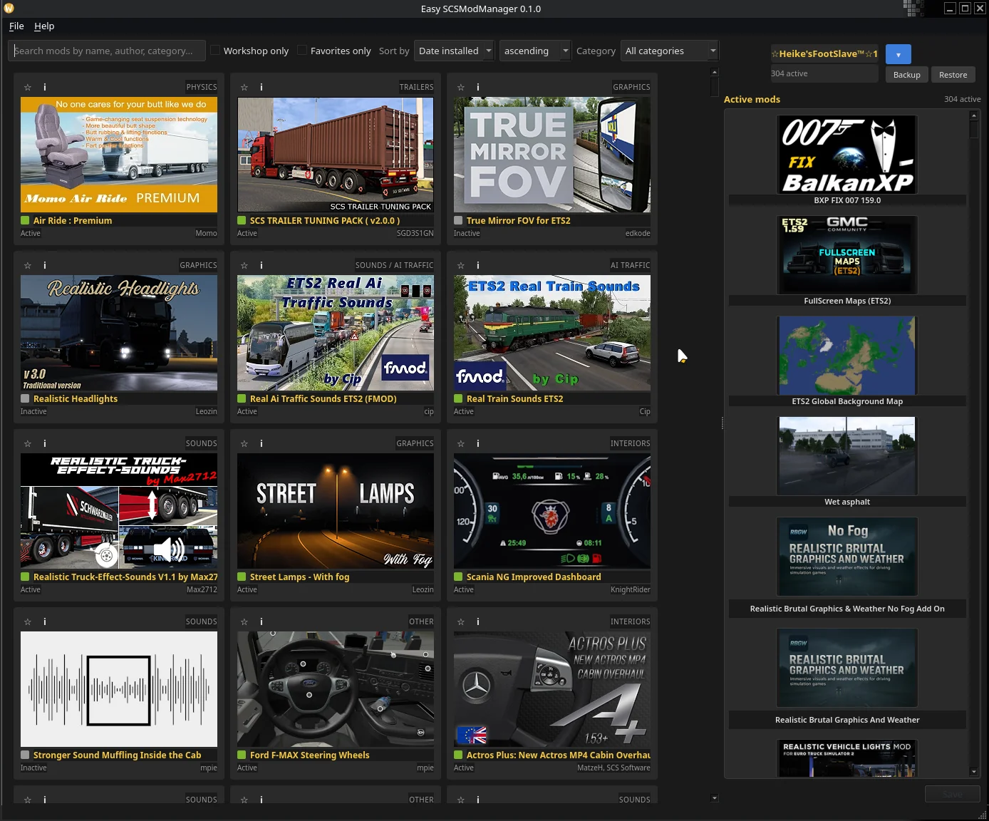 Screenshot of Easy_SCSModManager